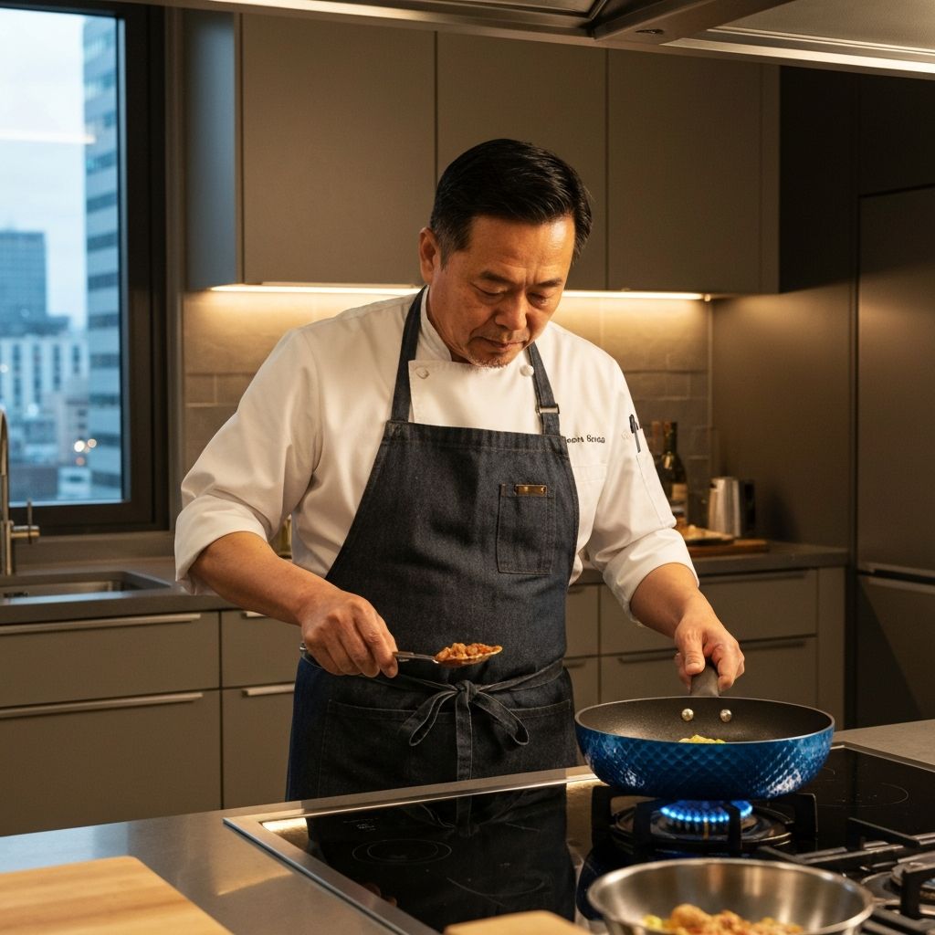 Cooking with Blue Diamond Cookware in Modern Kitchen
